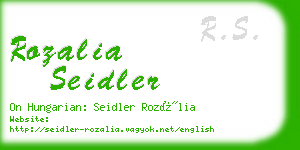 rozalia seidler business card